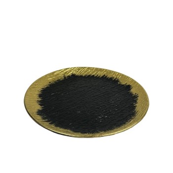 ΚΕΡΑΜΙΚH ΠΙΑΤΕΛΑ ΜΑΥΡΟ/ΧΡΥΣΟ ΟΜΠΡΕ ΕΦΕ ΣΤΡΟΓΓΥΛΗ - Φ29.2cm 3/24ΚΙΒ