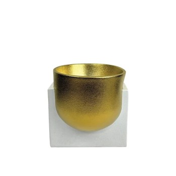 ΚΕΡΑΜΙΚΟ ΚΟΥΠ ΛΕΥΚΟ/ΧΡΥΣΟ ΜΠΩΛ ΣΕ ΤΕΤΡΑΓΩΝΗ ΒΑΣΗ ΜΙΚΡΟ - 19.8cm 1/6ΚΙΒ