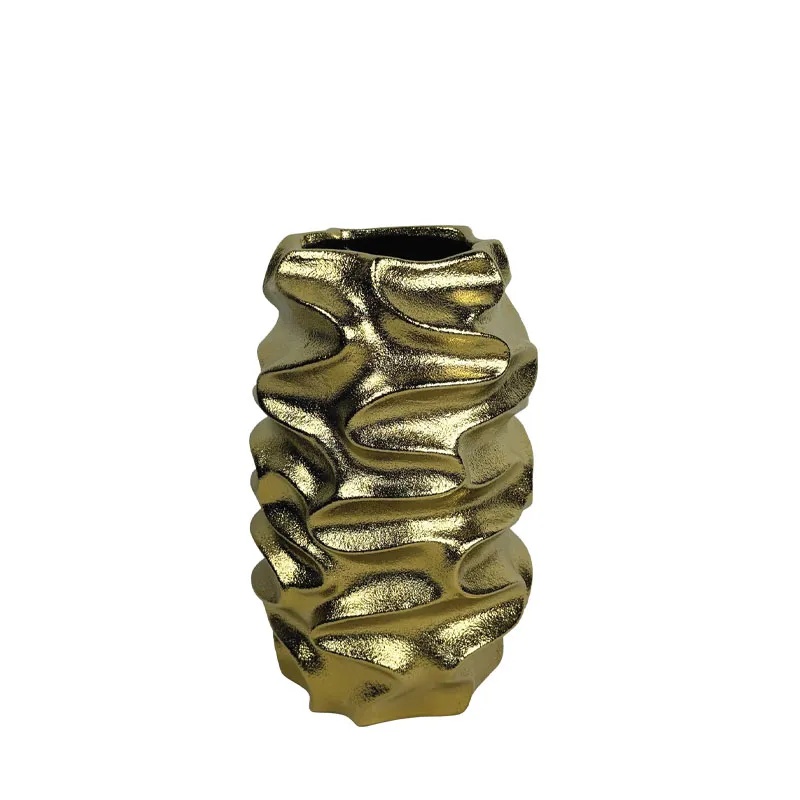 ΚΕΡΑΜΙΚΟ ΒΑΖΟ ΧΡΥΣΟ XYTO KΥΜΑΤΙΣΤΟ ΕΦΕ ΜΕΣΑΙΟ - 26.7 cm 1/6ΚΙΒ