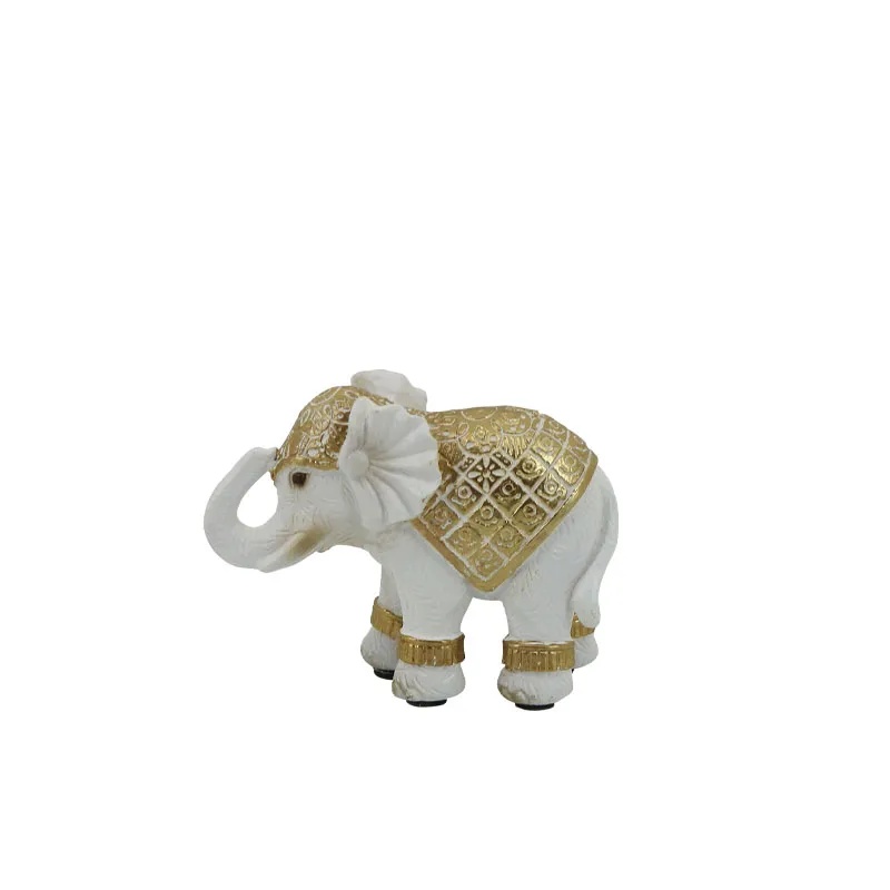 ΔΙΑΚΟΣΜΗΤΙΚΗ ΦΙΓΟΥΡΑ ΕΛΕΦΑΝΤΑΚΙ ΛΕΥΚΟ/ΧΡΥΣΟ ΜΕ ΣΤΟΛΙΔΙΑ - 10x4x8cm 96/KIB