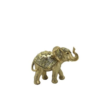 ΔΙΑΚΟΣΜΗΤΙΚΗ ΦΙΓΟΥΡΑ ΕΛΕΦΑΝΤΑΚΙ ΧΡΥΣΟ/ΜΑΥΡΟ ΜΕ ΣΤΟΛΙΔΙΑ - 16x7x12.5cm 32/KIB