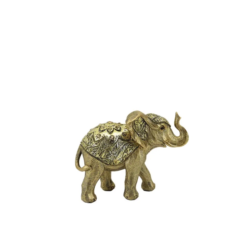 ΔΙΑΚΟΣΜΗΤΙΚΗ ΦΙΓΟΥΡΑ ΕΛΕΦΑΝΤΑΚΙ ΧΡΥΣΟ/ΜΑΥΡΟ ΜΕ ΣΤΟΛΙΔΙΑ - 16x7x12.5cm 32/KIB
