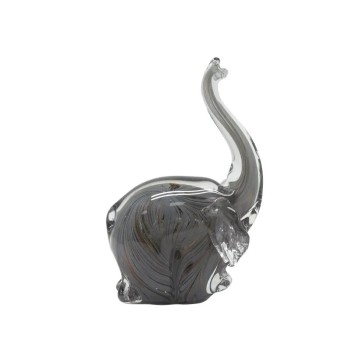 ΔΙΑΚΟΣΜΗΤΙΚΟ ΕΛΕΦΑΝΤΑΣ ΑΠΟ ΦΥΣΗΤΟ ΓΥΑΛΙ ΓΚΡΙ/ΔΙΑΦΑΝΟ - 13x11.5x19.5cm 6/ΚΙΒ