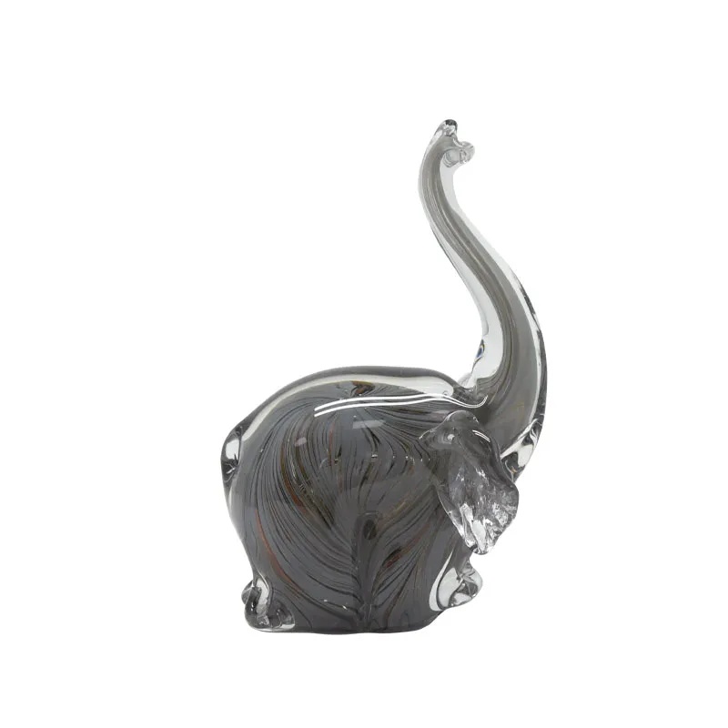 ΔΙΑΚΟΣΜΗΤΙΚΟ ΕΛΕΦΑΝΤΑΣ ΑΠΟ ΦΥΣΗΤΟ ΓΥΑΛΙ ΓΚΡΙ/ΔΙΑΦΑΝΟ - 13x11.5x19.5cm 6/ΚΙΒ