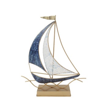 ΜΕΤΑΛΛΙΚΟ ΕΠΙΤΡΑΠΕΖΙΟ ΔΙΑΚΟΣΜΗΤΙΚΟ ΚΑΡΑΒΙ - 31.1x36.8x8.3cm 4/ΚΙΒ