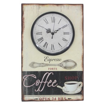 ΞΥΛΙΝΟ ΔΙΑΚΟΣΜΗΤΙΚΟ ΩΡΟΛΟΪ/ΤΖΑΜΙ - COFFEE 23x36cm  8/KIB