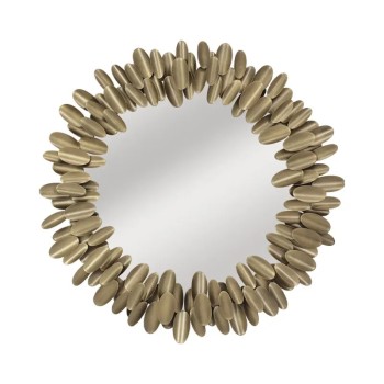 ΜΕΤΑΛΛΙΚΟΣ ΚΑΘΡΕΦΤΗΣ ΧΡΥΣΟ ΝΙΦΑΔΕΣ ΣΤΡΟΓΓΥΛΟΣ ΜΙΚΡΟΣ - Φ85x5cm 1/KIB