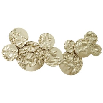 ΜΕΤΑΛΛΙΚΟ ΤΟΙΧΟΥ ΧΡΥΣΟ ΚΥΚΛΟΙ ΤΣΑΛΑΚΩΤΟ - 130.2x60.3x6.4cm 4/KIB