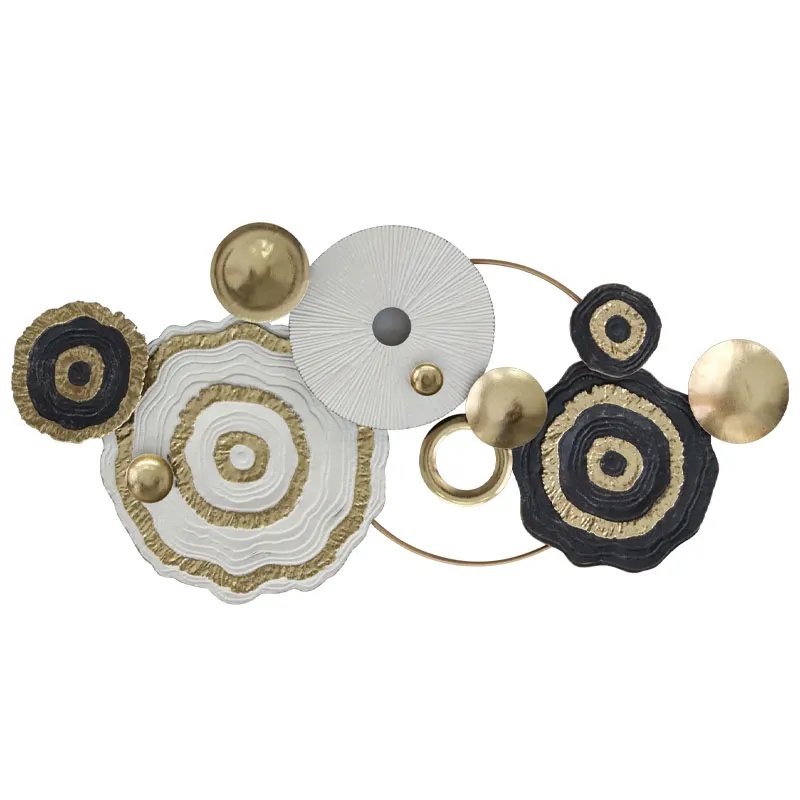 ΜΕΤΑΛΛΙΚΟ ΤΟΙΧΟΥ ΧΡΥΣΟ/ΜΑΥΡΟ/ΛΕΥΚΟ ΛΟΥΛΟΥΔΙΑ ΑΦΗΡΗΜΕΝΟ - 127.6x62.9x6.4cm 4/KIB