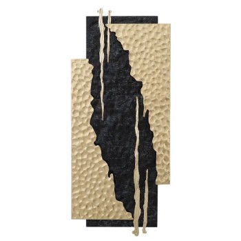 ΜΕΤΑΛΛΙΚΟ ΤΟΙΧΟΥ ΧΡΥΣΟ/ΜΑΥΡΟ ΣΦΥΡΗΛΑΤΟ ΑΦΗΡΗΜΕΝΟ - 33.7x78.7x2.5cm 4/KIB