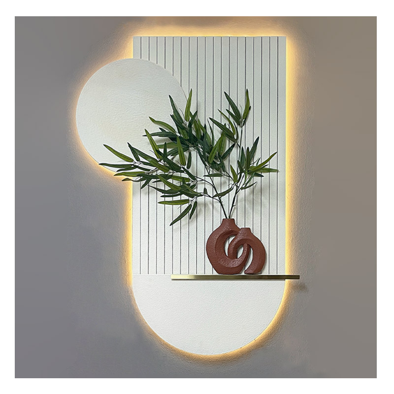 ΦΩΤΙΖΟΜΕΝΟ ΜΕ LED ΔΙΑΚΟΣΜΗΤΙΚΟ ΤΟΙΧΟΥ 3D ΜΕ ΒΑΖΟ & ΛΟΥΛΟΥΔΙ - 80x100cm 1/KIB