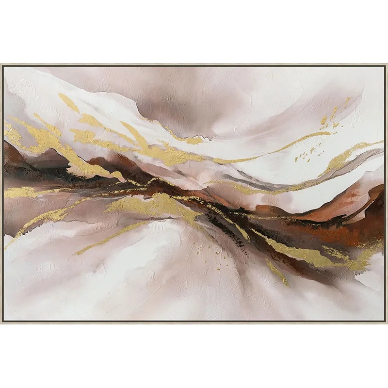 ΠΙΝΑΚΑΣ ΚΑΜΒΑΣ ΣΑΠΙΟ ΜΗΛΟ-ΧΡΥΣΟ ΑΦΗΡΗΜΕΝΟ ΣΧΕΔΙΟ ΣΕ ΚΟΡΝΙΖΑ - 122.5x82.5x3.5cm 6/ΚΙΒ