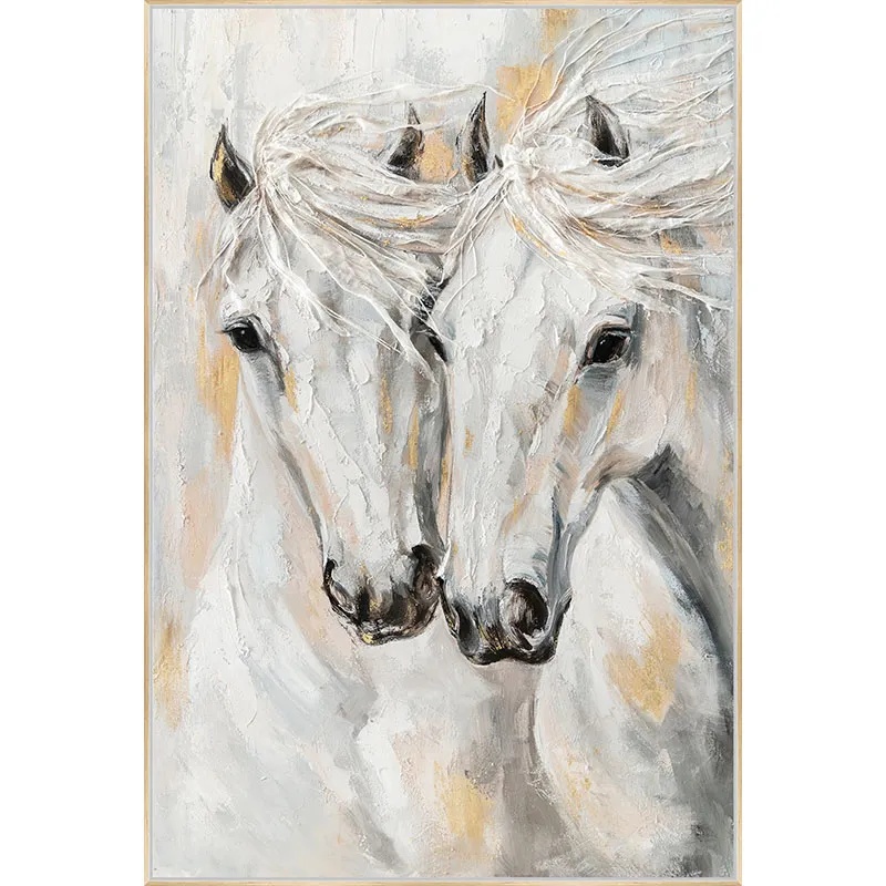 ΠΙΝΑΚΑΣ ΚΑΜΒΑΣ ΕΚΡΟΥ/ΧΡΥΣΟ 2 ΑΛΟΓΑ ME ΣΤΟΙΧΕΙΑ 3D ΣΕ ΚΟΡΝΙΖΑ- 102.5x152.5x3.5cm 6/ΚΙΒ