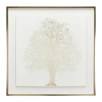 ΠΙΝΑΚΑΣ ΚΑΜΒΑΣ ΧΡΥΣΟ ΔΕΝΤΡΟ ΜΕ ΣΤΟΙΧΕΙΑ 3D ΣΕ ΚΟΡΝΙΖΑ - 80x80x3cm 8/ΚΙΒ