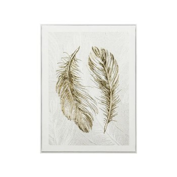 ΠΙΝΑΚΑΣ ΚΑΜΒΑΣ 2 ΦΤΕΡΑ ΧΡΥΣΟ/ΛΕΥΚΟ ΑΝΑΓΛΥΦΟ ΕΦΕ ΣΕ ΚΟΡΝΙΖΑ - 40x60x2.5cm 9/ΚΙΒ