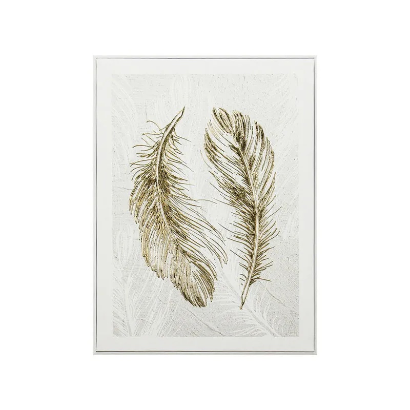 ΠΙΝΑΚΑΣ ΚΑΜΒΑΣ 2 ΦΤΕΡΑ ΧΡΥΣΟ/ΛΕΥΚΟ ΑΝΑΓΛΥΦΟ ΕΦΕ ΣΕ ΚΟΡΝΙΖΑ - 40x60x2.5cm 9/ΚΙΒ