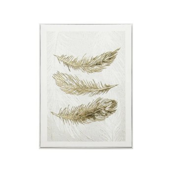 ΠΙΝΑΚΑΣ ΚΑΜΒΑΣ 3 ΦΤΕΡΑ ΧΡΥΣΟ/ΛΕΥΚΟ ΑΝΑΓΛΥΦΟ ΕΦΕ ΣΕ ΚΟΡΝΙΖΑ - 40x60x2.5cm 9/ΚΙΒ