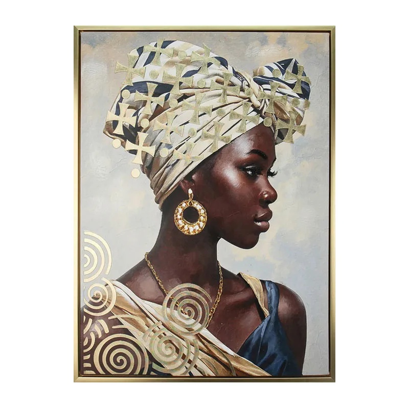 ΠΙΝΑΚΑΣ ΚΑΜΒΑΣ ΑΦΡΙΚΑΝΑ ΜΠΛΕ/ΧΡΥΣΟ/ΚΑΦΕ ΑΝΑΓΛΥΦΟ ΕΦΕ ΣΕ ΚΟΡΝΙΖΑ - 60x80x3.8cm 10/ΚΙΒ