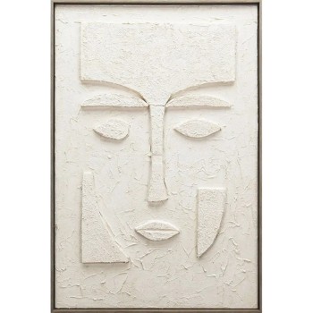 ΠΙΝΑΚΑΣ ΚΑΜΒΑΣ ΑΝΑΓΛΥΦΟ ΠΡΟΣΩΠΟ ΣΧΗΜΑΤΩΝ ΕΚΡΟΥ ΣΕ ΚΟΡΝΙΖΑ - 80x120x4.5cm 10/ΚΙΒ