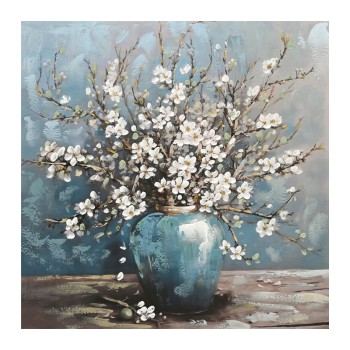 ΠΙΝΑΚΑΣ ΚΑΜΒΑΣ ΒΑΖΟ ΜΕ ΜΑΡΓΑΡΙΤΕΣ - 80x80cm 8/KIB