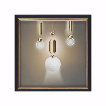 ΚΑΔΡΑΚΙ ΜΕ ΜΑΥΡΗ ΚΟΡΝΙΖΑ & ΓΥΑΛΙ - 3D ΦΩΤΑ ΑΦΗΡΗΜΕΝΟ - 35x35cm 20ΚΙΒ