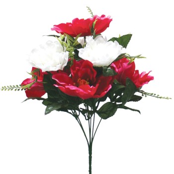 ΜΠΟΥΚΕΤΟ MIX ΦΟΥΞ ΜΑΝΩΛΙΑ-ΧΡΥΣΑΝΘΕΜΟ Χ7  Υ42cm. 12/72ΚΙΒ