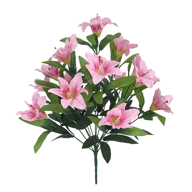 ΜΠΟΥΚΕΤΟ ΡΟΖ ΔΙΧΡΩΜΟ ΚΡΙΝΟΣ Χ14 - Φ33x48cm24/96ΚΙΒ