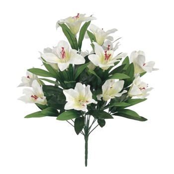 ΜΠΟΥΚΕΤΟ ΛΕΥΚΟ ΚΡΙΝΟΣ Χ14  - Φ33x48cm24/96ΚΙΒ