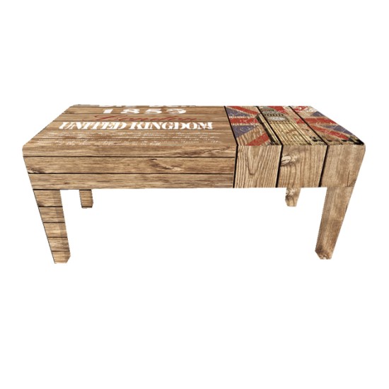 ΞΥΛΙΝΟ ΣΚΑΜΠΟ - UNITED KINGDOM 100x40x47cm 1/ΚΙΒ ΞΥΛΙΝΟ ΣΚΑΜΠΟ - UNITED KINGDOM 100x40x47cm 1/ΚΙΒ