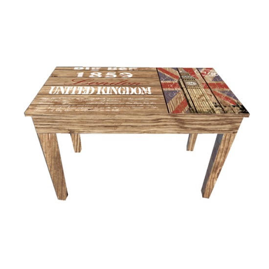 ΞΥΛΙΝΟ ΤΡΑΠΕΖΙ - UNITED KINGDOM 90x48x62cm 1/ΚΙΒ ΞΥΛΙΝΟ ΤΡΑΠΕΖΙ - UNITED KINGDOM 90x48x62cm 1/ΚΙΒ