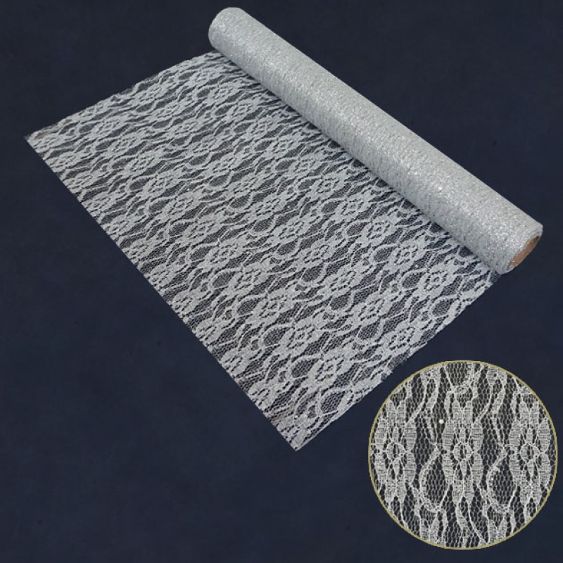 ΧΡΙΣΤΟΥΓ. ΥΦΑΣΜΑ ΑΣΗΜΙ GLITTER ΡΟΛΟ 48cm.x5yd 60/ΚΙΒ