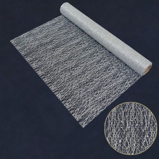 ΧΡΙΣΤΟΥΓ. ΥΦΑΣΜΑ ΑΣΗΜΙ GLITTER 48cm.x5yd 60/ΚΙΒ ΧΡΙΣΤΟΥΓ. ΥΦΑΣΜΑ ΑΣΗΜΙ GLITTER 48cm.x5yd 60/ΚΙΒ