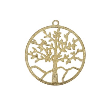 ΜΕΤΑΛΛΙΚΟ ΚΡΕΜΑΣΤΟ ΔΙΑΚΟΣΜΗΤΙΚΟ ΔΕΝΤΡΟ ΣΕ ΚΥΚΛΟ ΑΣΗΜΙ Φ6cm