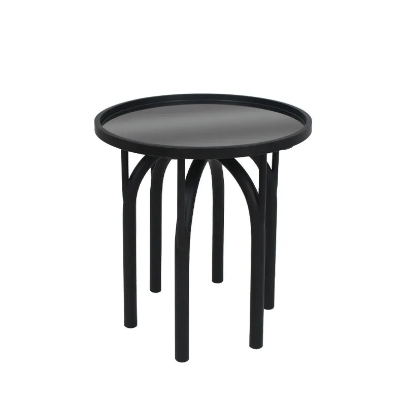 ΤΡΑΠΕΖAKI ΜΕΤΑΛΛΙΚΟ ΜΑΥΡΟ ΜΑΤ ΜΕ ΓΥΑΛΙ ΣΤΡΟΓΓΥΛΟ INDUSTRIAL - Φ45x55cm 1/KIB