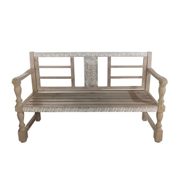 ΞΥΛΙΝΟ ΔΙΑΚΟΣΜΗΤΙΚΟ ΠΑΓΚΑΚΙ ΕΚΡΟΥ ΠΑΛΑΙΩΜΕΝΟ ΗΜΙΣΥΡΝΑΜΟΛΟΓΟΥΜΕΝΟ  - 130x44x84cm 1/ΚΙΒ