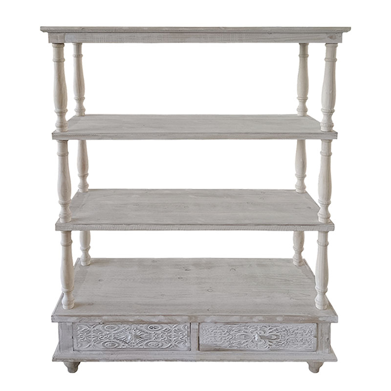 ΞΥΛΙΝΗ ΔΙΑΚΟΣΜΗΤΙΚΗ ΚΟΝΣΟΛΑ ΠΑΛΑΙΩΜΕΝΟ ΗΜΙΣΥΡΝΑΜΟΛΟΓΟΥΜΕΝΟ  - 99.5x40x131cm 1/ΚΙΒ