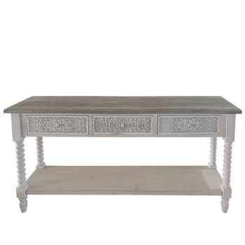 ΞΥΛΙΝΗ ΔΙΑΚΟΣΜΗΤΙΚΗ ΚΟΝΣΟΛΑ ΜΕ ΣΥΡΤΑΡΙΑ ΠΑΛΑΙΩΜΕΝΟ ΗΜΙΣΥΡΝΑΜΟΛΟΓΟΥΜΕΝΟ   - 160x40x78cm 1/ΚΙΒ