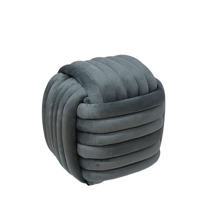 ΣΚΑΜΠΟ ΓΚΡΙ ΒΕΛΟΥΔΟ ΚΥΒΟΣ ΚΟΜΠΟΣ - 40x40x40cm 1/KIB