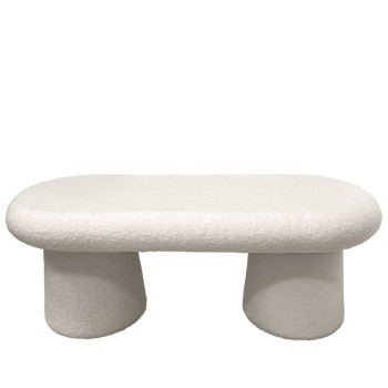 ΣΚΑΜΠΟ ΤΑΜΠΟΥΡΕ ΛΕΥΚΟ ΣΤΡΟΓΓΥΛΕΜΕΝΟ ΒΑΜΒΑΚΕΡΗ ΣΕΡΠΑ - 100x40x41cm 1/KIB