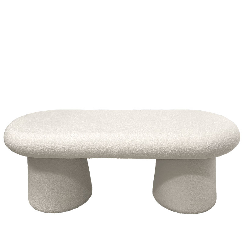 ΣΚΑΜΠΟ ΤΑΜΠΟΥΡΕ ΛΕΥΚΟ ΣΤΡΟΓΓΥΛΕΜΕΝΟ ΒΑΜΒΑΚΕΡΗ ΣΕΡΠΑ - 100x40x41cm 1/KIB