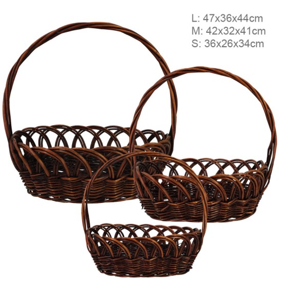 ΚΑΛΑΘΙΑ ΨΑΘΙΝΑ ΣΕΤ/3 ΚΑΦΕ ΟΒΑΛ - 47x36x44, 42x32x41, 36x26x34cm 10/ΣΑΚ ΚΑΛΑΘΙΑ ΨΑΘΙΝΑ ΣΕΤ/3 ΚΑΦΕ ΟΒΑΛ - 47x36x44, 42x32x41, 36x26x34cm 10/ΣΑΚ