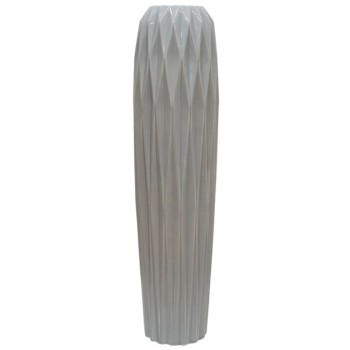 ΒΑΖΟ ΕΠΙΔΑΠΕΔΙΟ ΑΝΟΙΧΤΟ ΓΚΡΙ ΥΑΛΩΜΕΝΟ ΡΟΜΒΟI - Φ20x76cm