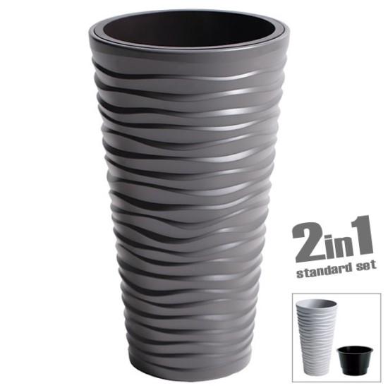 ΓΚΡΙ SAND SLIM ΚΩΝΟΣ 2in1 ΓΛΑΣΤΡΑ Φ38.7x75cm 1/1ΚΙΒ ΓΚΡΙ SAND SLIM ΚΩΝΟΣ 2in1 ΓΛΑΣΤΡΑ Φ38.7x75cm 1/1ΚΙΒ