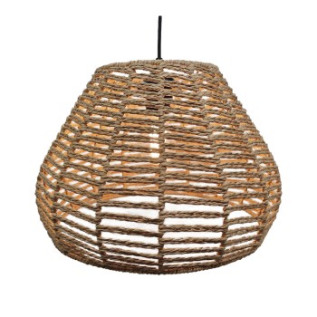 ΚΑΠΕΛΟ ΦΩΤΙΣΤΙΚΟΥ  ΚΡΕΜΑΣΤΟ ΚΑΦΕ ΚΩΝΙΚΟ ΜΕ ΣΧΟΙΝΙ - Φ38x24cm 10ΚΙΒ