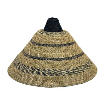 ΨΑΘΙΝΟ ΚΑΠΕΛΟ ΦΩΤΙΣΤΙΚΟΥ ΜΠΕΖ/ΜΑΥΡΟ ΚΩΝΙΚΟ-ΓΡΑΜΜΕΣ - Φ5/60x28cm 5/ΚΙΒ