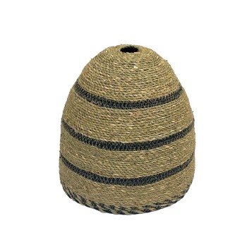 ΨΑΘΙΝΟ ΚΑΠΕΛΟ ΦΩΤΙΣΤΙΚΟΥ ΜΠΕΖ/ΜΑΥΡΟ ΟΒΑΛ-ΓΡΑΜΜΕΣ - Φ5/32x32cm 5/ΚΙΒ