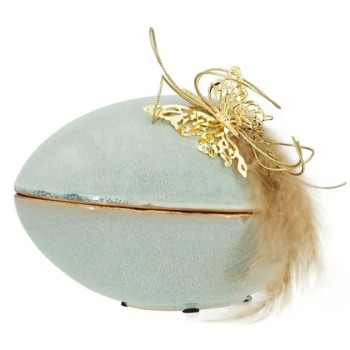 ΜΕΝΤΑ ΑΥΓΟ ΠΟΥΠΟΥΛΟ/ΠΕΤΑΛΟ ΚΕΡΑΜΙΚΟ ΞΑΠΛΩΤΟ ΜΕΓΑΛΟ ΚΑΠΑΚΙ 13x17,5cm 1/12KIB