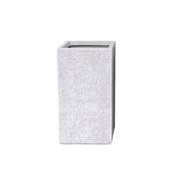 ΚΑΣΠΩ FIBER CLAY ΛΕΥΚΟ-ΕΚΡΟΥ ΟΡΘΟΓΩΝΙΟ ΜΕΣΑΙΟ 35x35x65cm