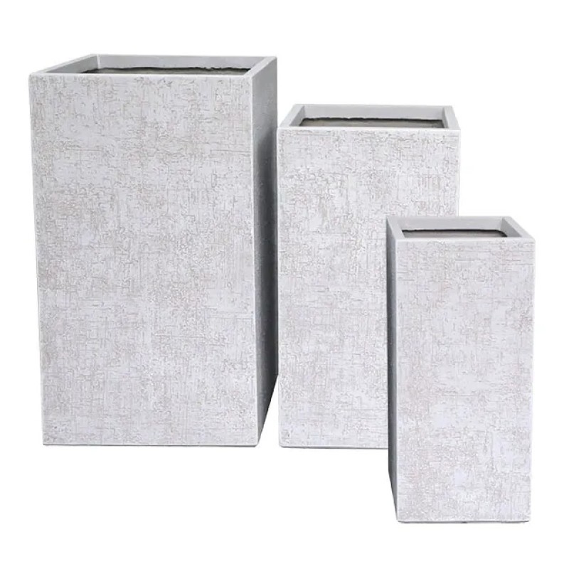 ΚΑΣΠΩ FIBER CLAY ΣΕΤ/3 ΛΕΥΚΟ-ΕΚΡΟΥ ΟΡΘΟΓΩΝΙΟ - 1/ΚΙΒ