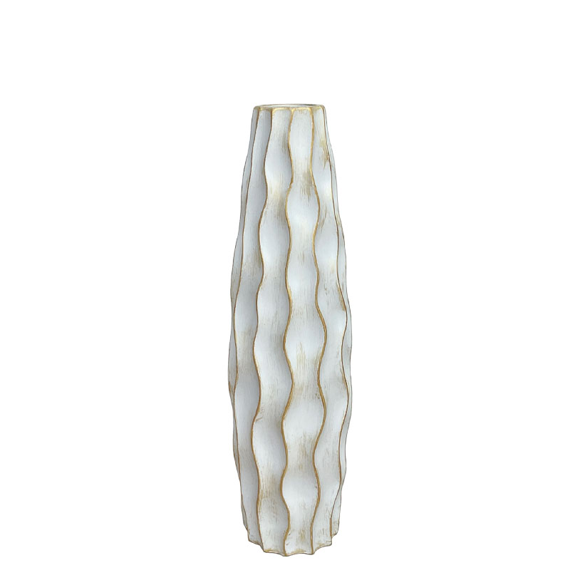 ΒΑΖΟ ΕΠΙΔΑΠΕΔΙΟ ΛΕΥΚΟ/ΧΡΥΣΟ ΣΓΟΥΡΟ - Φ17x57cm 6/KIB